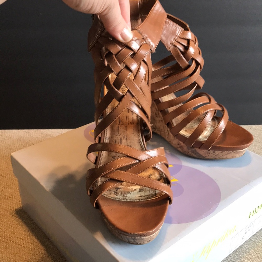 Cage style Cork Wedge Size 10